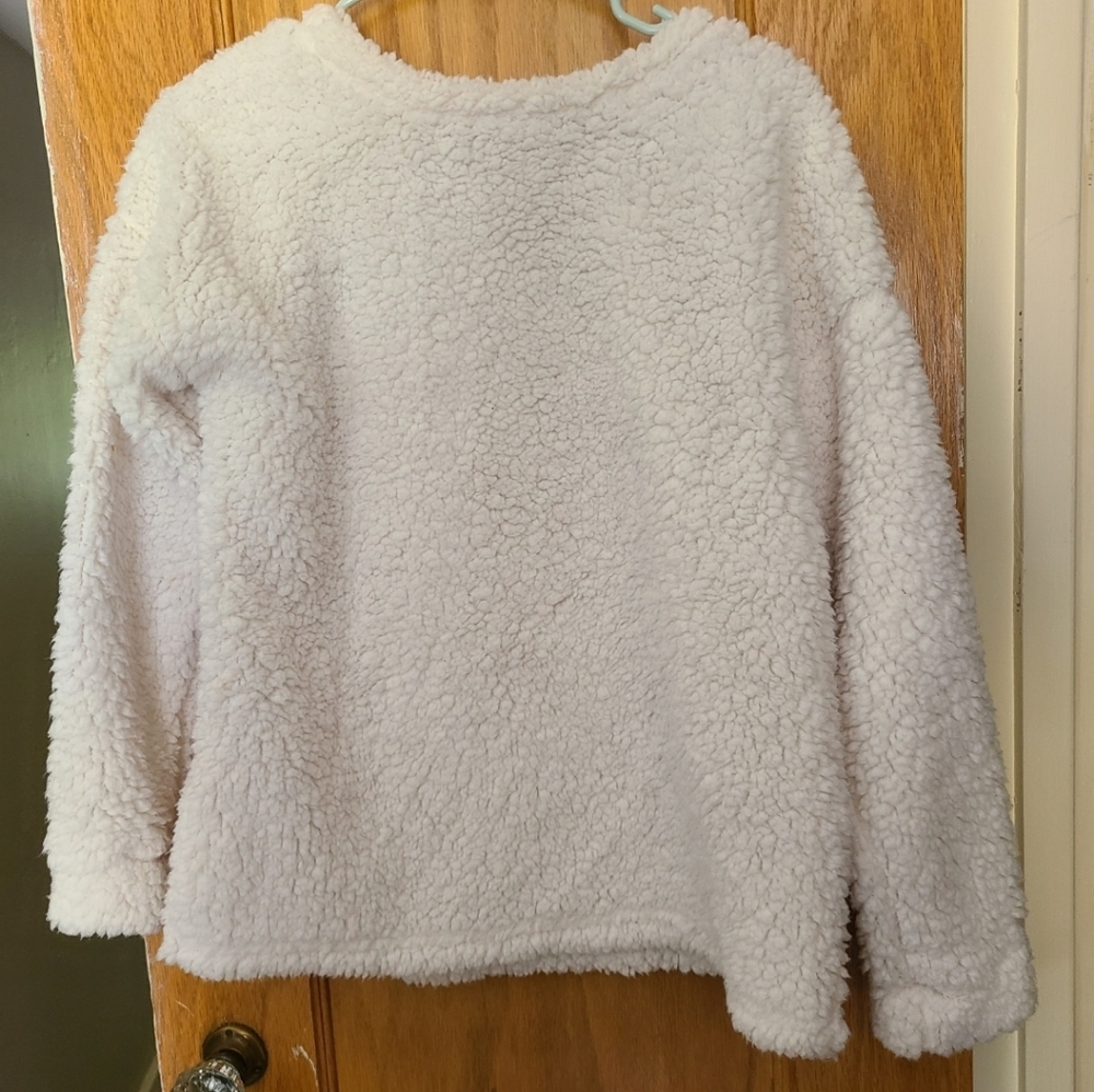 Time and Tru Sherpa Sweater With Scottie Design Small - Picture 3 of 4